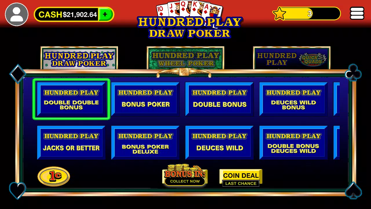 Hundred Play Draw Video Poker  Screenshot 1