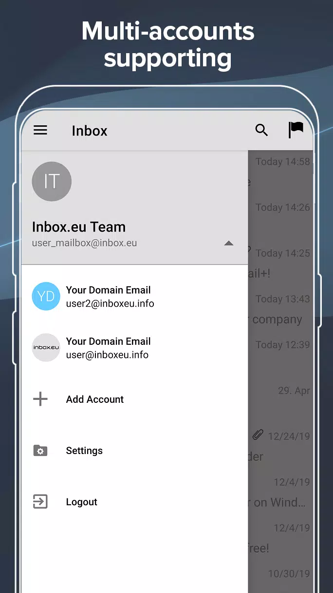 Inbox.eu - business email  Screenshot 2