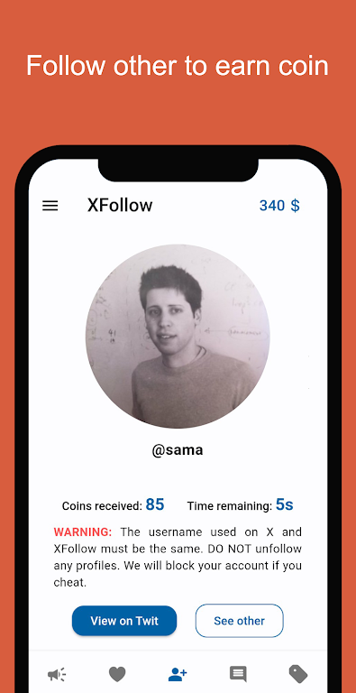 XFollow - Get followers, likes  Screenshot 1