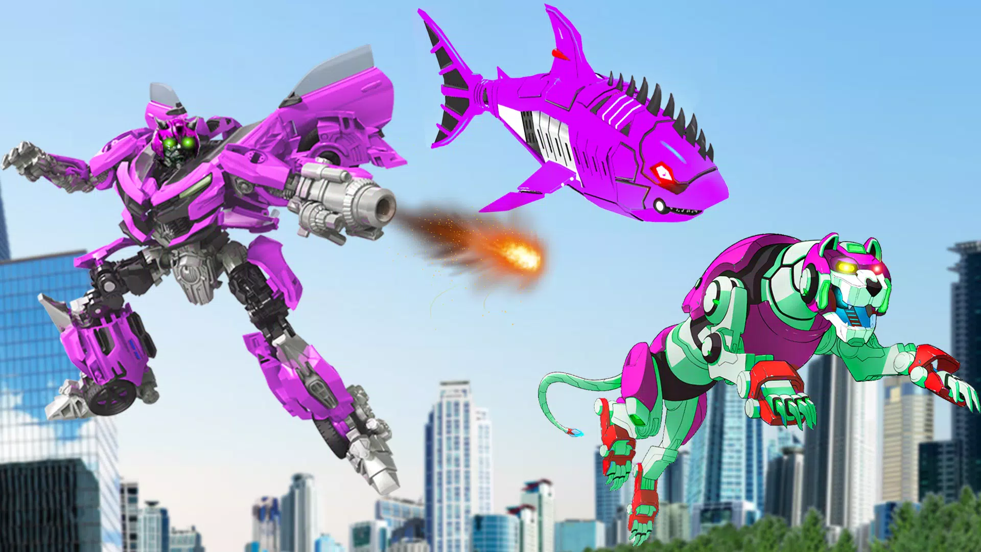 Robot Shark Transform City  Screenshot 2