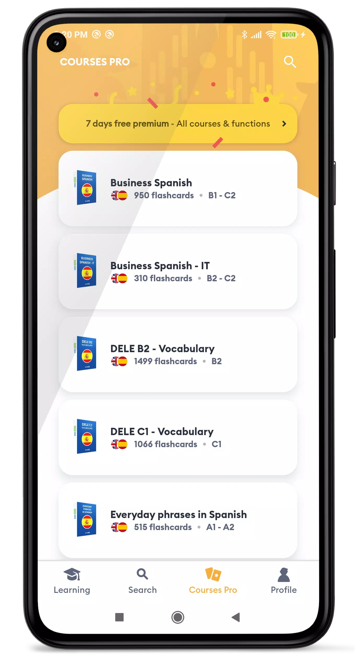 VocApp - Spanish Flashcards  Screenshot 4