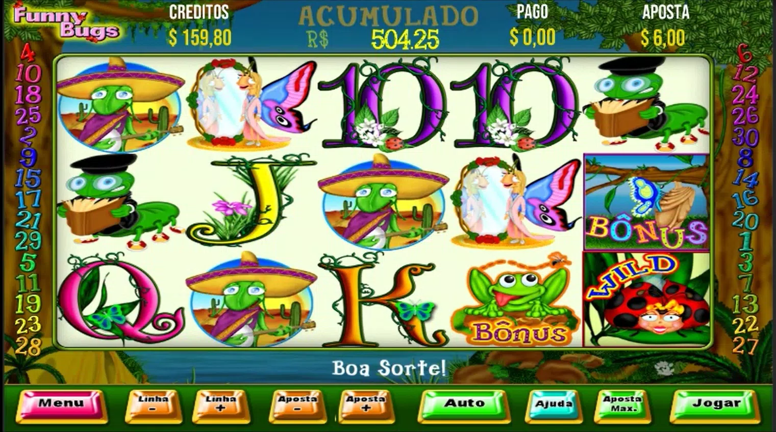 Funny Bugs Video Slot Bingo  Screenshot 2