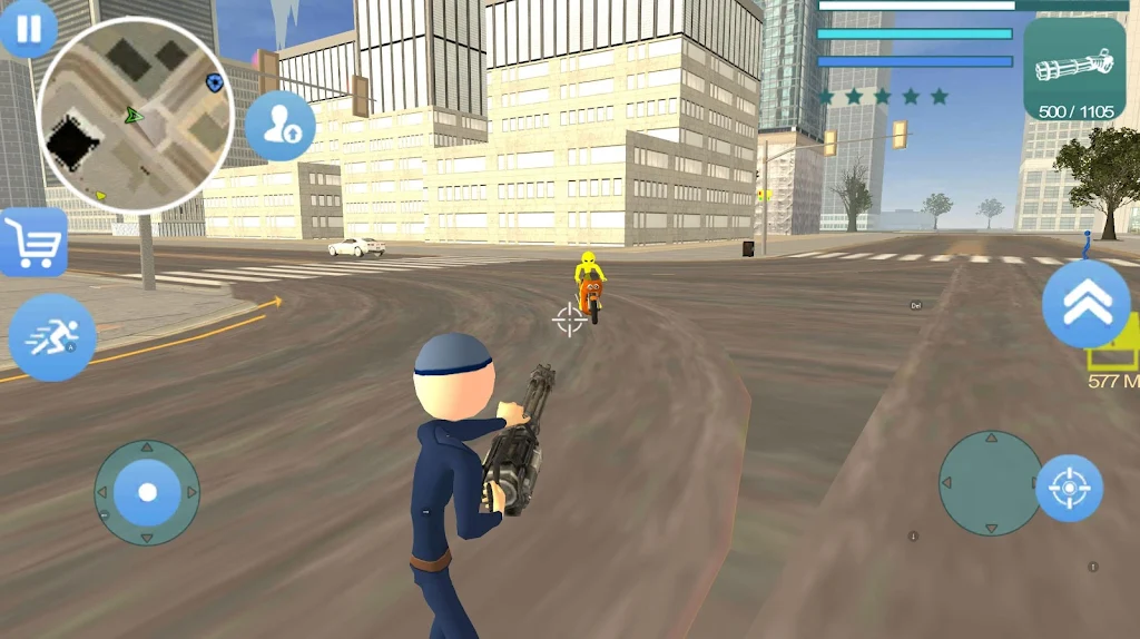 Police Stickman Rope Hero Gangstar Crime  Screenshot 2