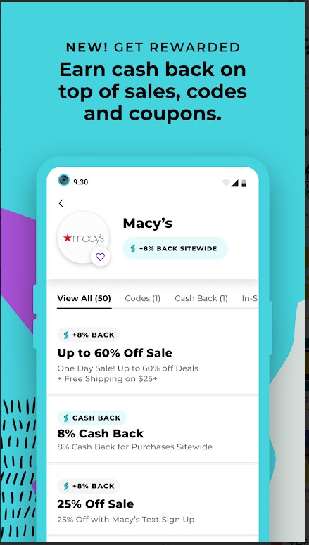 RetailMeNot Coupons, Cash Back  Screenshot 1