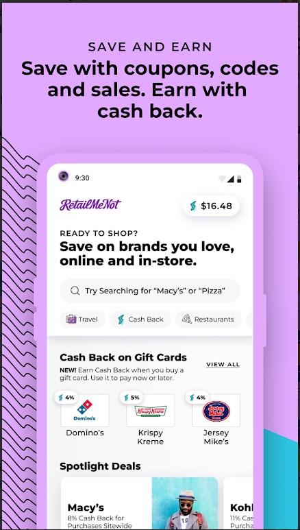 RetailMeNot Coupons, Cash Back  Screenshot 3