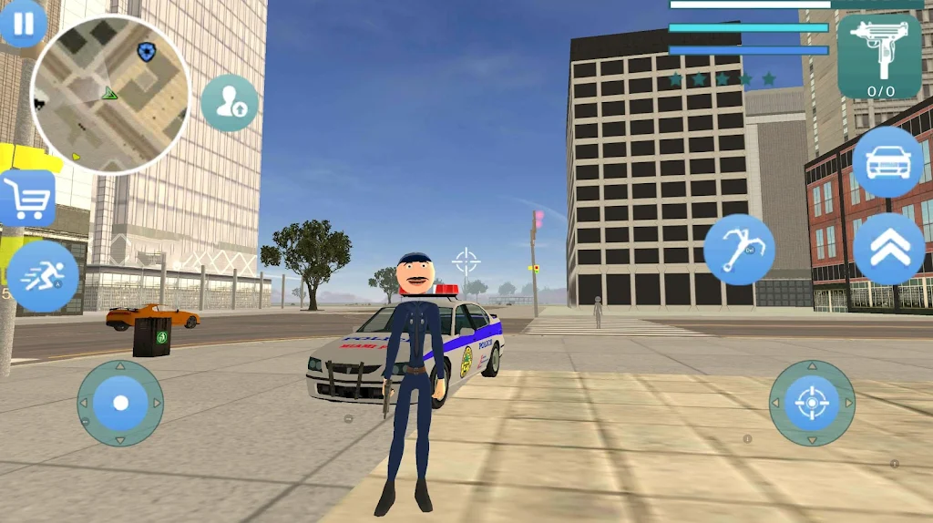 Police Stickman Rope Hero Gangstar Crime  Screenshot 3