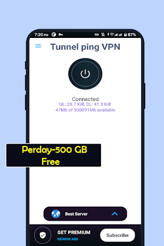Tunnel VPN low Ping unlimited  Screenshot 3
