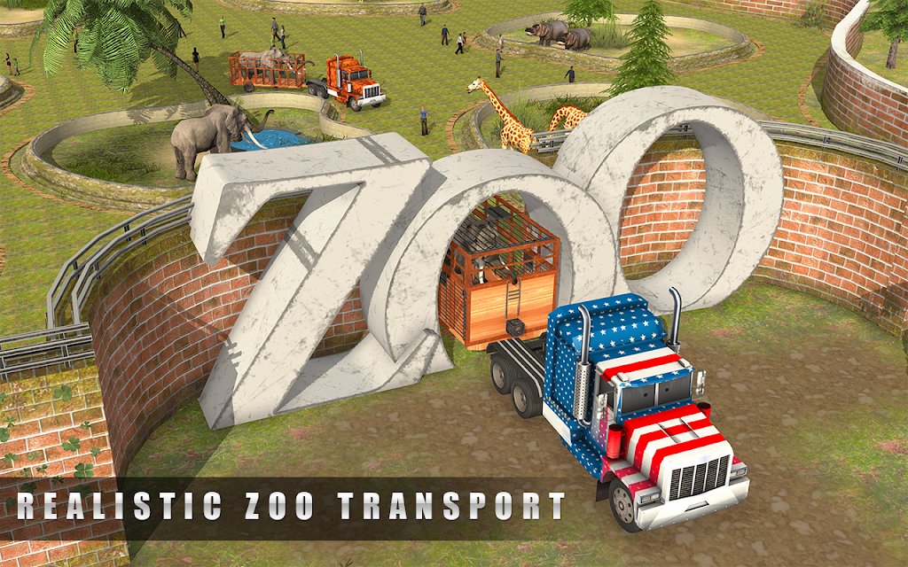 Euro Truck Thành phố Zoo Animal  Screenshot 1