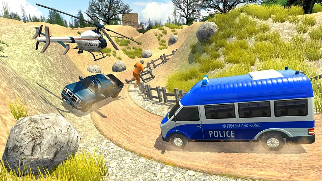 Police Van Hill Driving Games  Screenshot 1