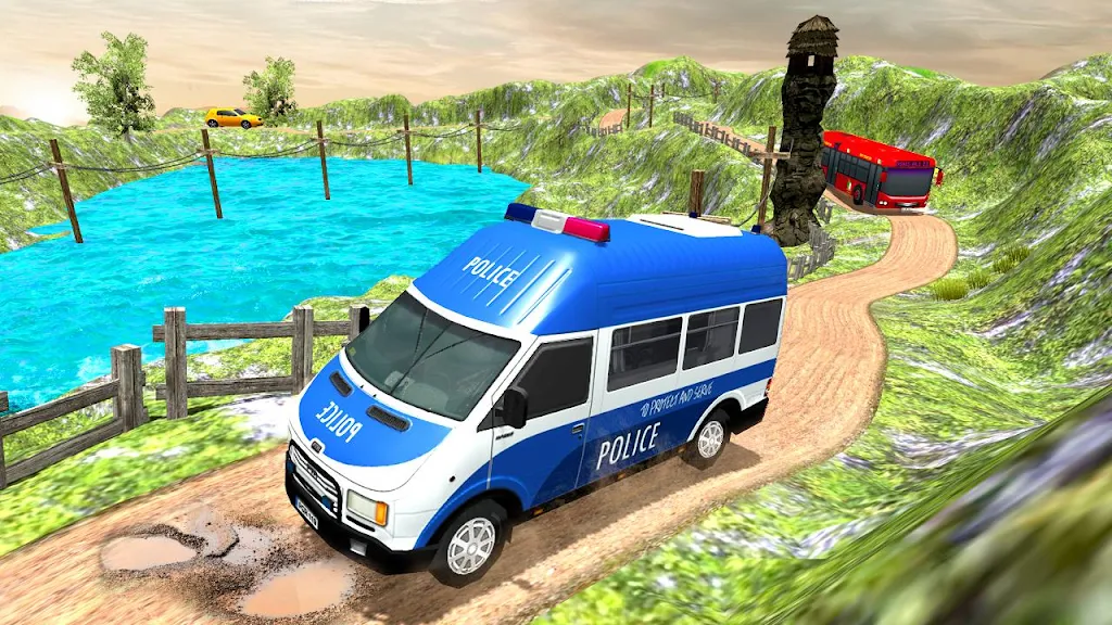 Police Van Hill Driving Games  Screenshot 3