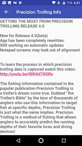 Precision Trolling Data  Screenshot 2