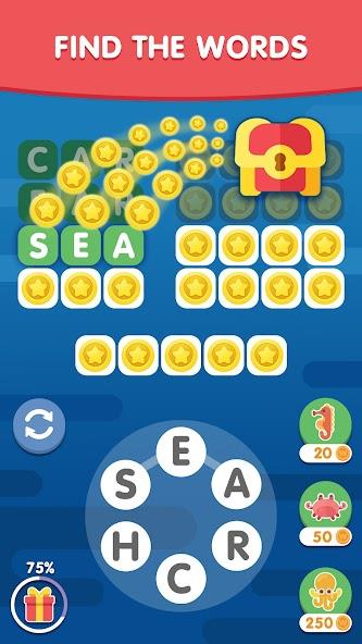 Word Search Sea: Word Puzzle Mod  Screenshot 1