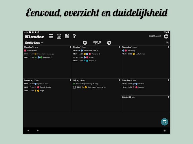 Klender, gedeelde gezinsagenda  Screenshot 10
