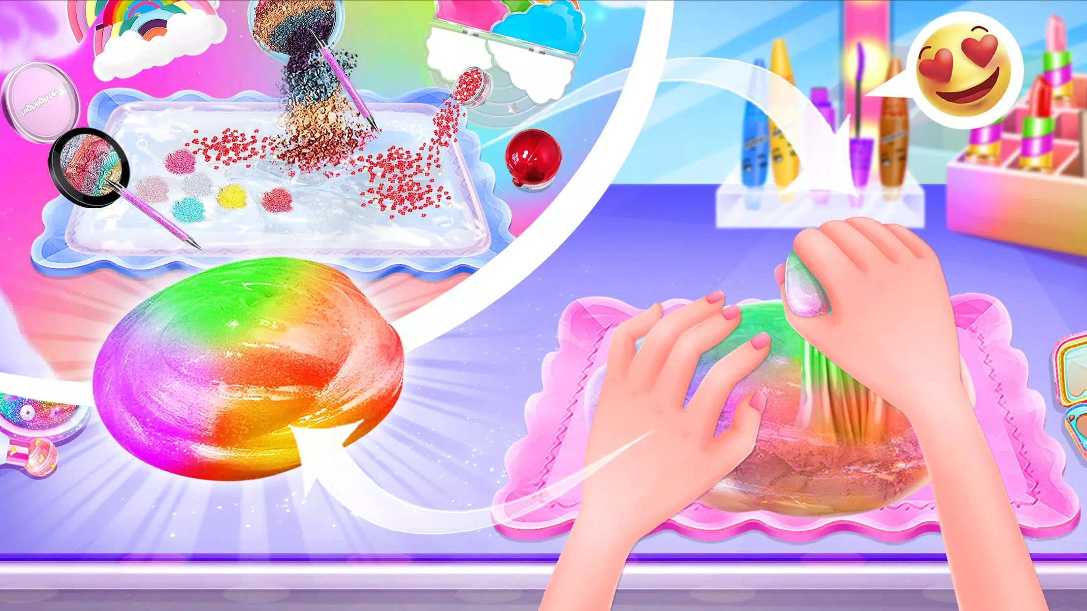 Pastel Rainbow Slime – DIY Mak  Screenshot 3