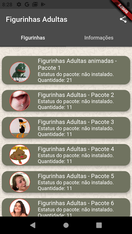 Figurinhas pesadas 18 cantadas  Screenshot 2