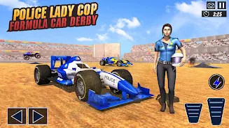 Police Formula Car Derby Games  Screenshot 1