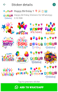 Happy Birthday Stickers  Screenshot 7