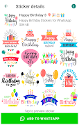 Happy Birthday Stickers  Screenshot 6