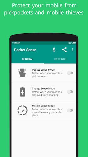 Pocket Sense - Theft Alarm App  Screenshot 1