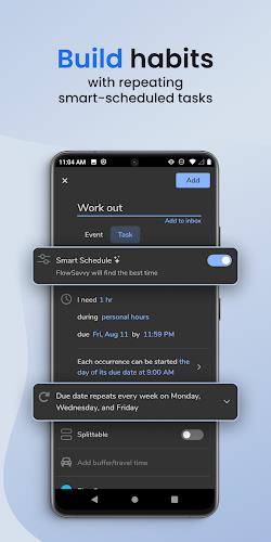 FlowSavvy: Schedule Planner  Screenshot 2