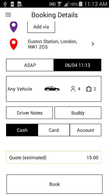 Atlas Cars London MiniCab  Screenshot 1