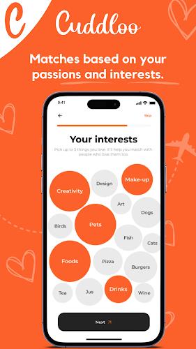 Cuddloo - AI MatchMaking App  Screenshot 3
