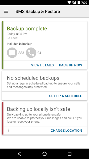 SMS Backup & Restore  Screenshot 1