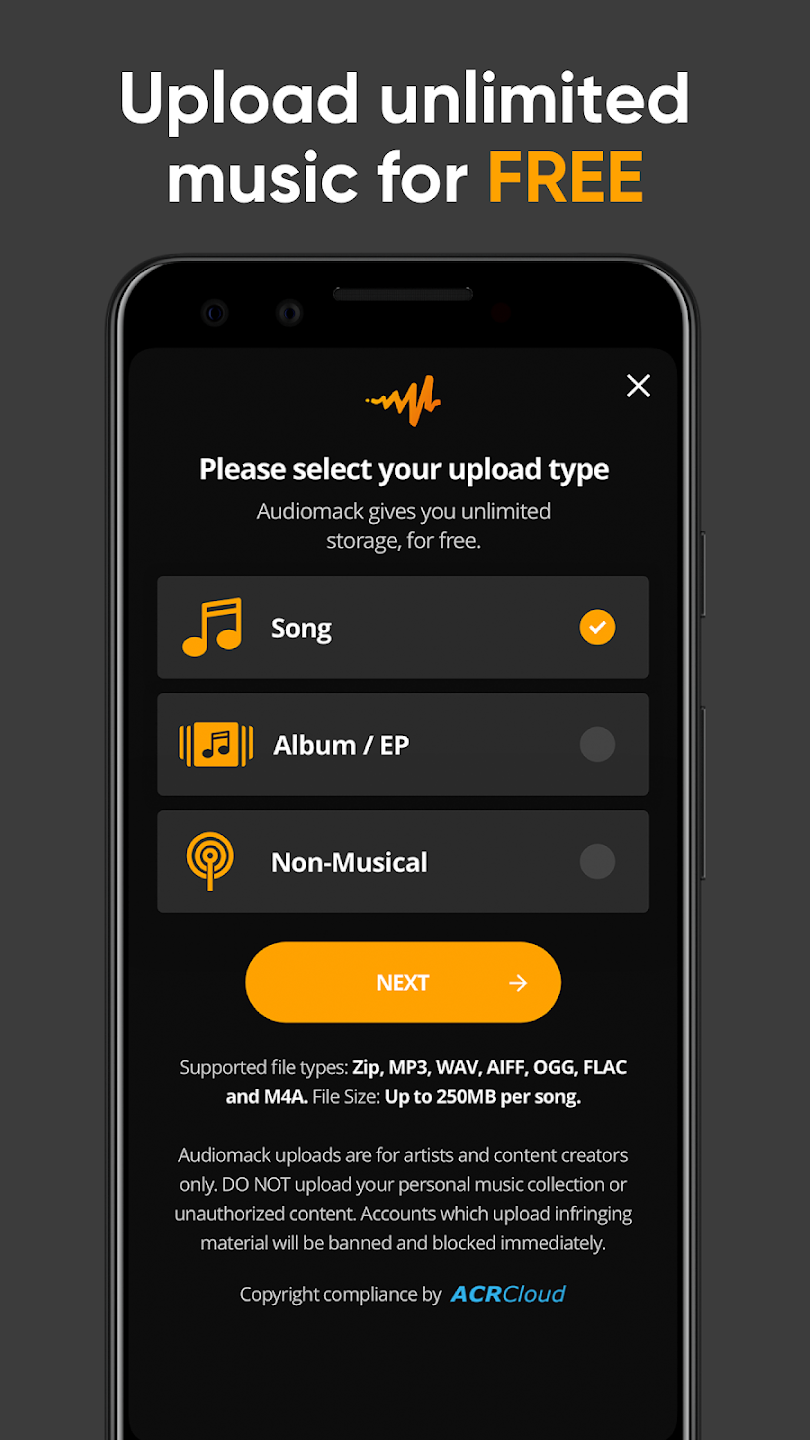 Audiomack Creator-Upload Music  Screenshot 1