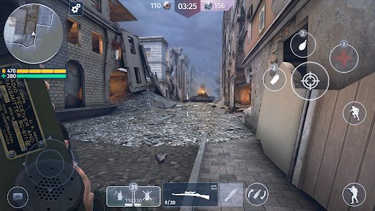 Epic World War WW2 shooter: FPS Shoot War Strike  Screenshot 1