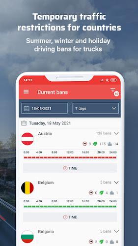 Bans For Trucks - Europe  Screenshot 2