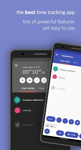 Swipetimes › Time tracker  Screenshot 1