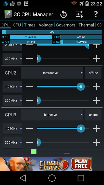 3C CPU Manager (root)  Screenshot 7