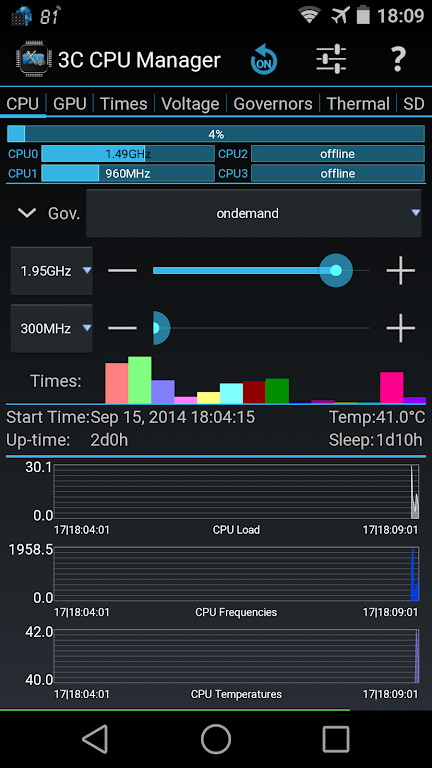 3C CPU Manager (root)  Screenshot 1