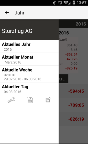 Arbeitszeitkonto  Screenshot 5