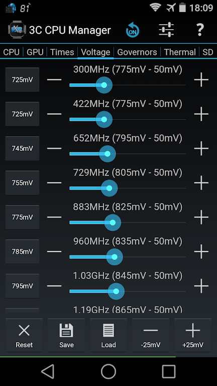 3C CPU Manager (root)  Screenshot 3