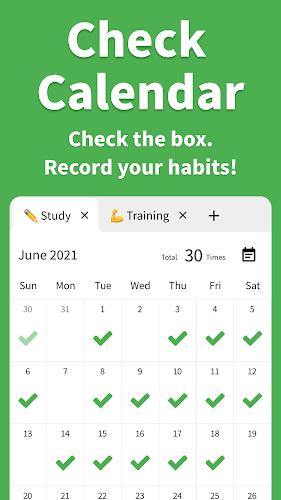 Check Calendar - Habit Tracker  Screenshot 1