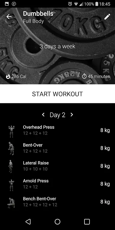 Dumbbell Home Workout  Screenshot 1