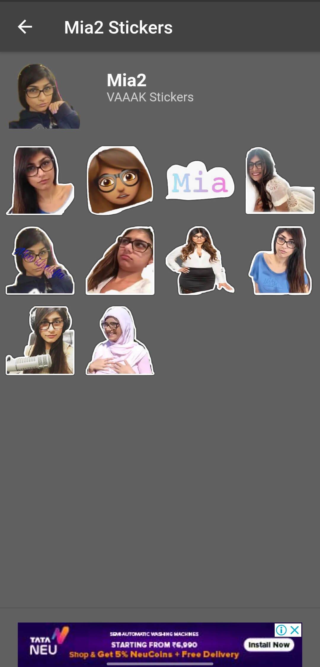 Mia Khalifa Stickers Whatsapp Apk  Screenshot 1