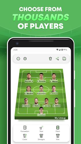 My Lineup: Lineup Builder  Screenshot 1