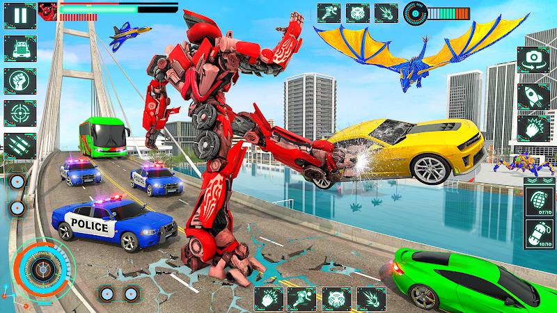 Dragon Robot Police Car Games  Screenshot 25