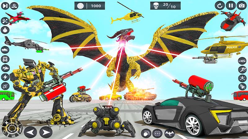 Dragon Robot Police Car Games  Screenshot 12