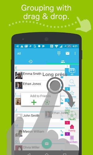 Contacts A+ groups & dialer  Screenshot 1