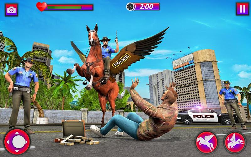 Flying Horse Police Chase Sim  Screenshot 13