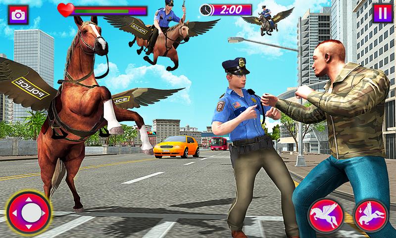 Flying Horse Police Chase Sim  Screenshot 2