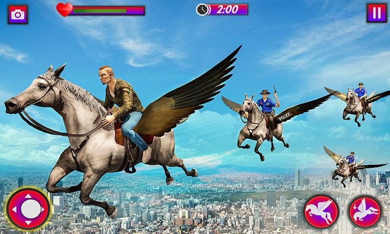 Flying Horse Police Chase Sim  Screenshot 1