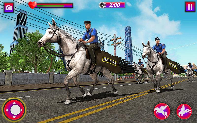 Flying Horse Police Chase Sim  Screenshot 15