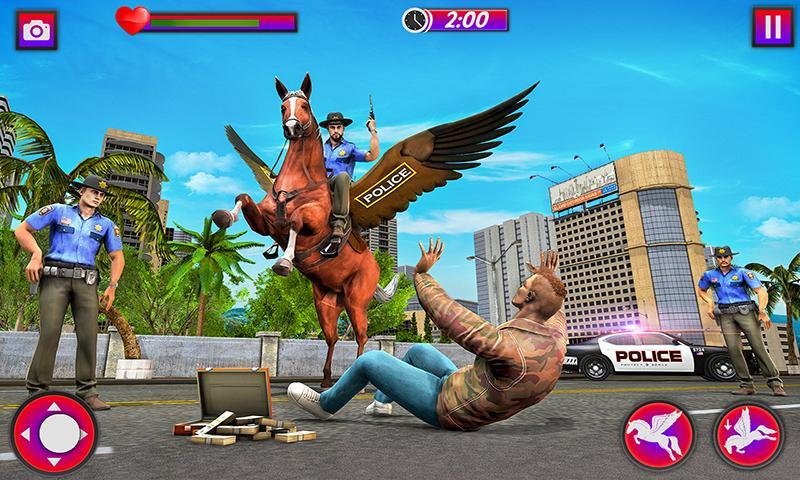 Flying Horse Police Chase Sim  Screenshot 3