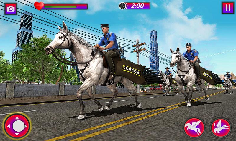 Flying Horse Police Chase Sim  Screenshot 5