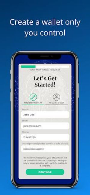 ZADA digital identity wallet  Screenshot 1