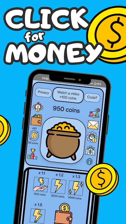 Click for Money - Earn Cash  Screenshot 1